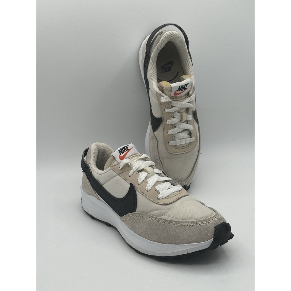 Nike WMNS Waffle Debut [DH9523-102] Women Casual Shoes Sanddrift/Black Sz 7.5 - Picture 9 of 12